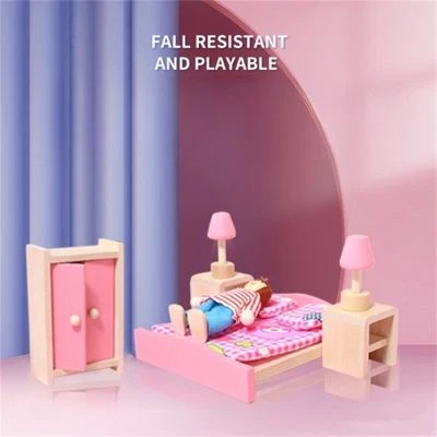 SHAOKE Spielhaus Miniatur Simulierte Kleinmöbel Für Kinder Puppenhaus Spielzeuge Möbel Modell Set Puppenhäuser 2 SHAOKE Spielhaus Miniatur Simulierte Kleinmöbel Für Kinder Puppenhaus Spielzeuge Möbel Modell Set Puppenhäuser - Image 2