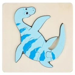 SHAOKE Dreidimensionales Dinosaurier-3D-Schnallenpuzzle Kinder Pädagogische Frühe Bildung Große Block Cartoon Tier Puzzle Holzspielzeug 3D Puzzle