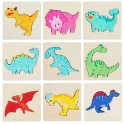 SHAOKE Dreidimensionales Dinosaurier-3D-Schnallenpuzzle Kinder Pädagogische Frühe Bildung Große Block Cartoon Tier Puzzle Holzspielzeug 3D Puzzle -Spielzeug Geschaft 31373462 03