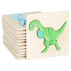 SHAOKE Dreidimensionales Dinosaurier-3D-Schnallenpuzzle Kinder Pädagogische Frühe Bildung Große Block Cartoon Tier Puzzle Holzspielzeug 3D Puzzle -Spielzeug Geschaft 31373462 04