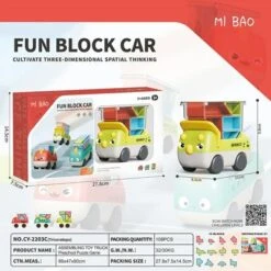 Debuy GmbH Spielzeugautoblöcke Frühes Lernen Bauklotzspielzeug