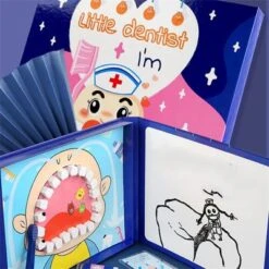 SHAOKE Kinderspielhaus-Zahnarzt-Spielzeugset Simulierte Zahnextraktion Und Zahnersatz, Baby Putzt Zähne Und Schützt Die Zähne, Holzspielzeug Für Die Frühe Bildung Arztkoffer -Spielzeug Geschaft 31510277 06