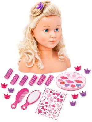 BAYER Deluxe Frisierkopf Super Model, 27 Cm Inkl. Kosmetik -Spielzeug Geschaft 3640711 01