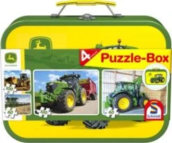 Schmidt Spiele Puzzlekoffer 2 X 60 + 2 X 100 Teile John Deere