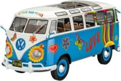 VW T1 Bulli Samba Bus Flower Power, Revell Modellbausatz Im Maßstab 1:24, 169 Teile, 18,1 Cm