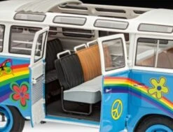 VW T1 Bulli Samba Bus Flower Power, Revell Modellbausatz Im Maßstab 1:24, 169 Teile, 18,1 Cm -Spielzeug Geschaft 5518805 05