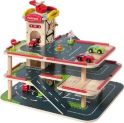MyToys ORIGINALS Parkgarage Aus Holz Inkl. Autos, 10-tlg.