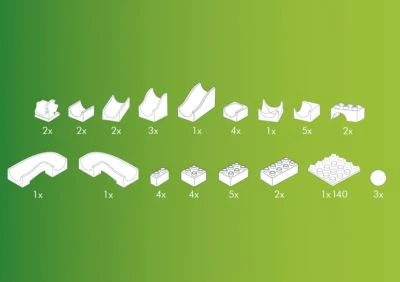 Hubelino Hubbelino - Kugelbahn Weiche Ergänzung, 43-tlg. 3 Hubelino Hubbelino - Kugelbahn Weiche Ergänzung, 43-tlg. - Image 3