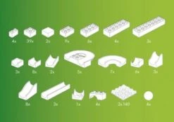 Hubelino - Kugelbahn Basis Baukasten, 123-tlg. -Spielzeug Geschaft 8300910 03